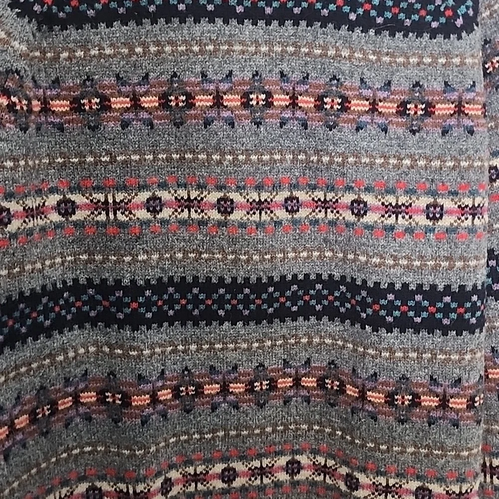 J. Crew Fair Isle 100% lambs wool sweater size L